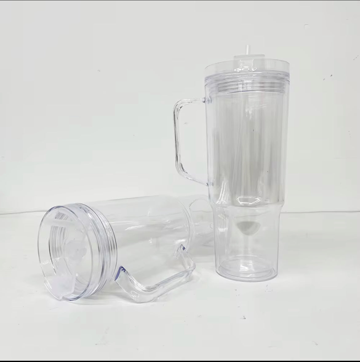 NEW 40oz snowglobe acrylic tumbler