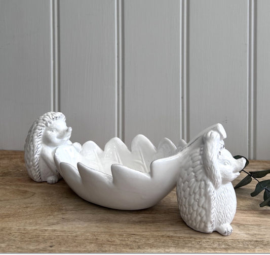 Ceramic hedgehog trinket dish